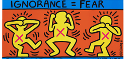 IGNORANCE = FEAR, SILENCE = DEATH Fight AIDS ACT UP Poster, 1989